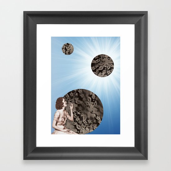 Lace Bubbles Framed Art Print