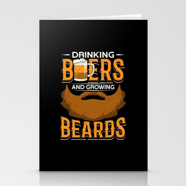 Beers And Beards Stationery Cards