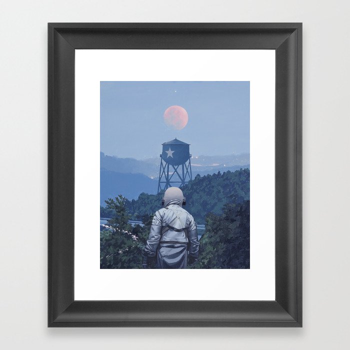Pink Moon Framed Art Print