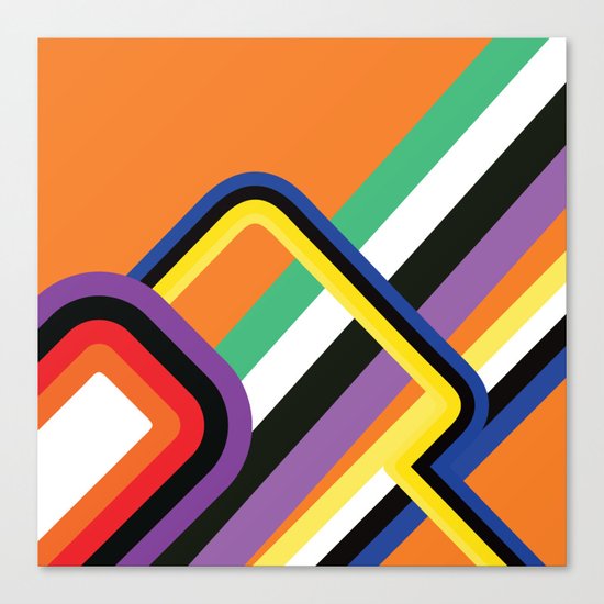 60s Geometric Shapes Canvas Print