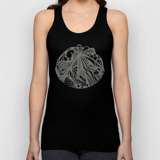 INK#10 Crazy Bun Unisex Tank Top