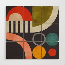 mid century bauhaus geometry abstract 2020 3 Wood Wall Art