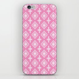 Pink and White Native American Tribal Pattern iPhone Skin