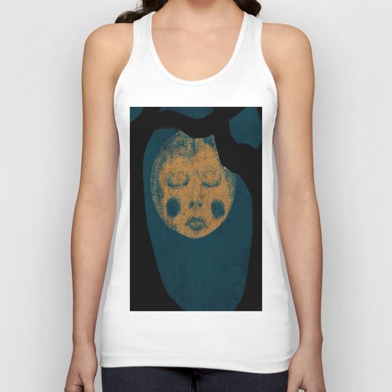 Moon With The Blues Unisex Tank Top