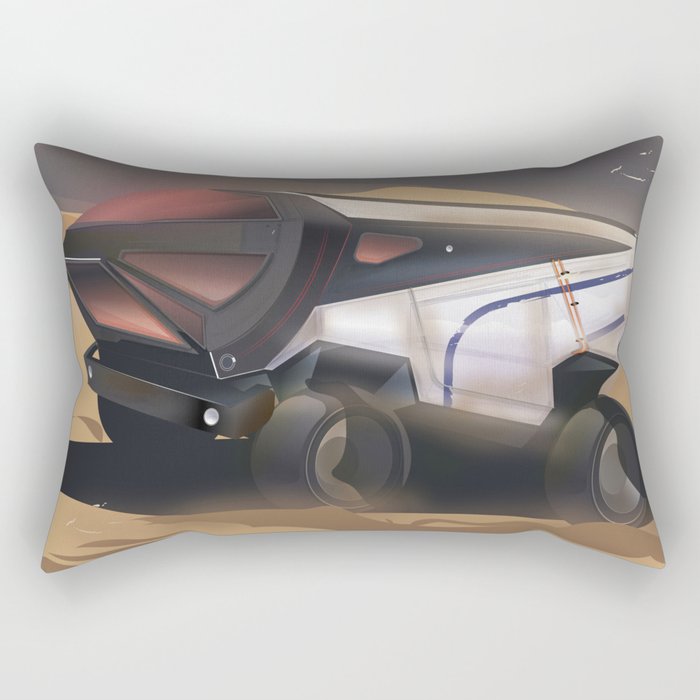 Mars, Enlist Today! Mars Rover travel poster Rectangular Pillow