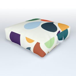 Colorful Water Drops Outdoor Floor Cushion
