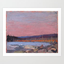 Tom Thomson - A Northern Lake - Canada, Canadian Oil Painting - Group of Seven Art Print