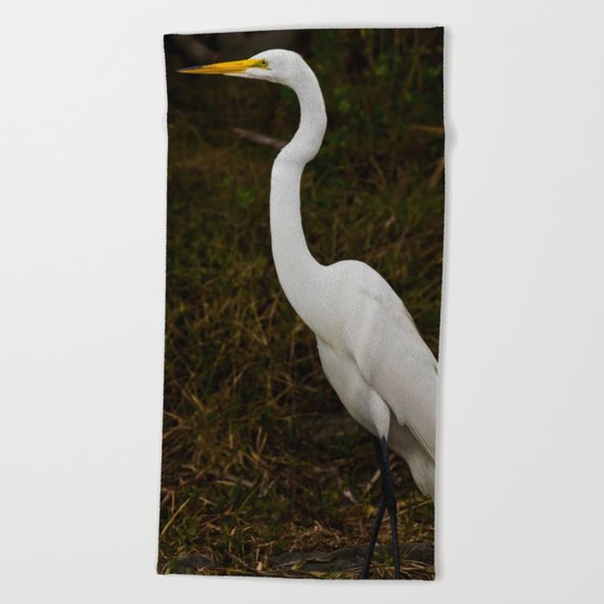 Great Egret Beach Towel