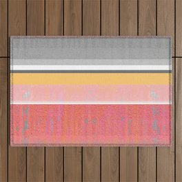 Sunshine in the Mind: Uplifting Happy Color Texture Study Abstract Outdoor Rug