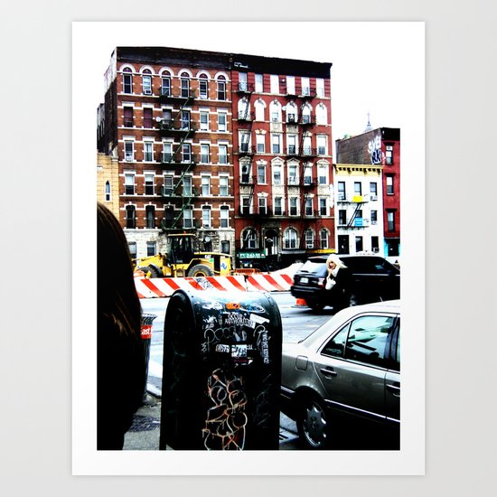 Outside Katz's Deli, NYC Art Print