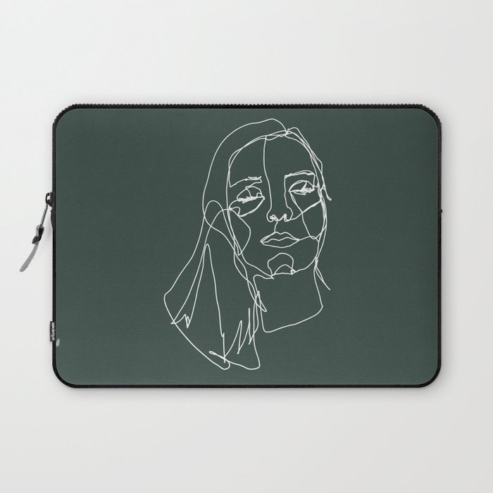 LINE ART FEMALE PORTRAITS III-III-XI Laptop Sleeve
