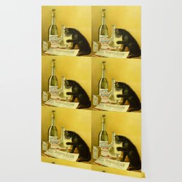 Cat, Absinthe, Vintage Beverage Poster Wallpaper