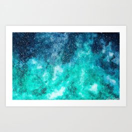 Pine Green Nebula Art Print