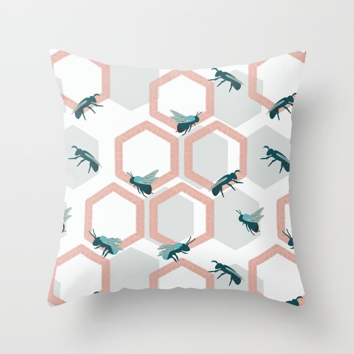 Hive (Aquatic) Throw Pillow