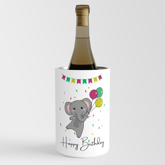 Elephant Wishes Happy Birthday To You Elephants Wine Chiller
