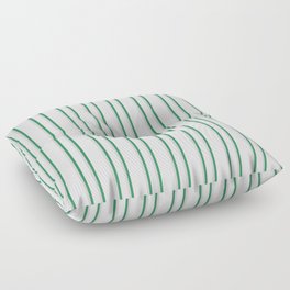 [ Thumbnail: Lavender, Light Gray & Sea Green Colored Pattern of Stripes Floor Pillow ]