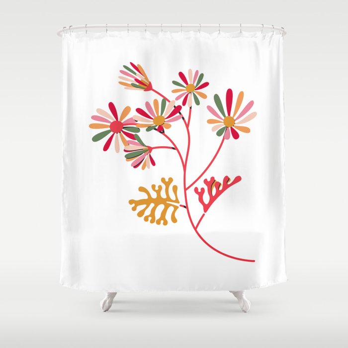 colourful shower curtain