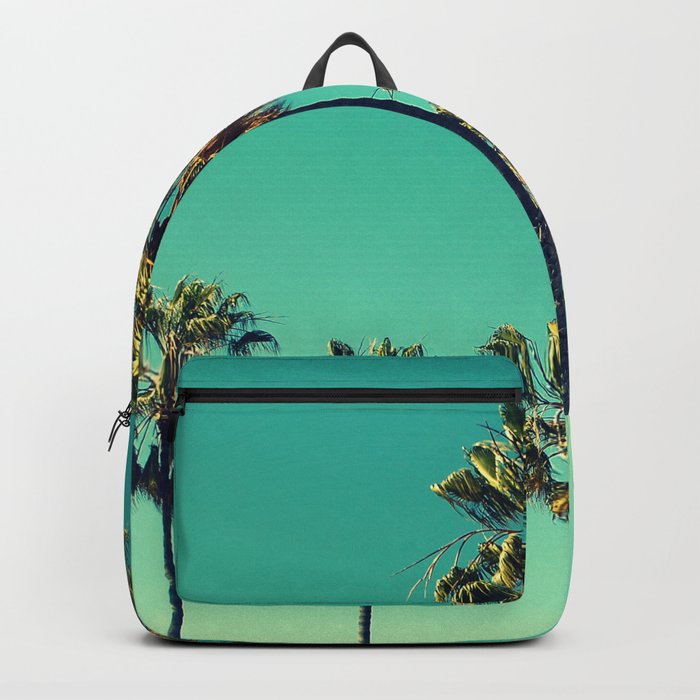 Palm Trees Turquoise Sky Backpack