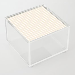 beige gingham Acrylic Box