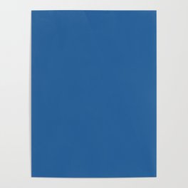 Blue Lapis Lazuli Solid Color Simple One Color Poster