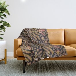 Vintage William Morris Lily Carpet Throw Blanket
