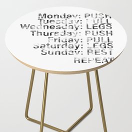 Push pull legs daily workout routine Side Table