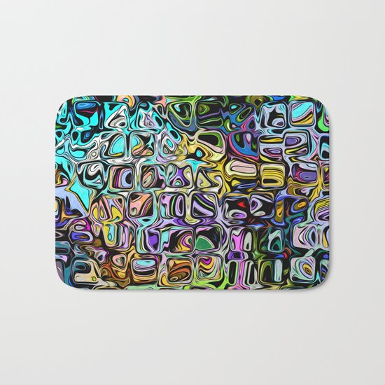 Abstract Blended Colors Bath Mat