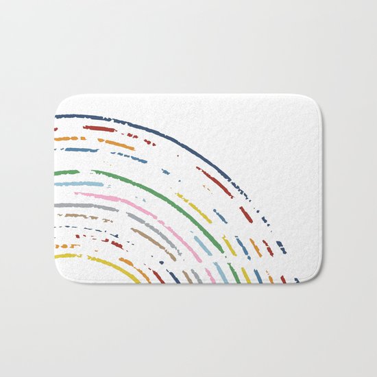 Rainbow Part Disc Bath Mat