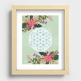 Sacred Geometry 2, Flower of Life Recessed Framed Print