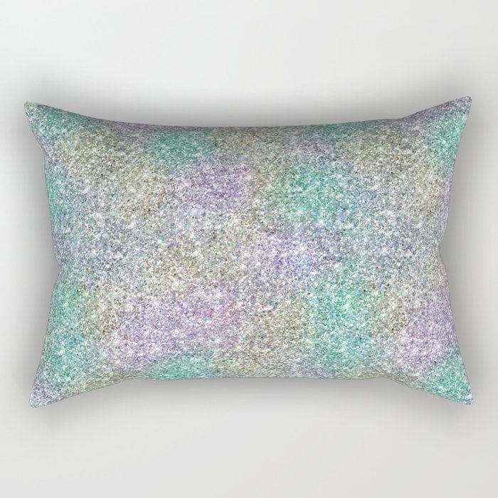 Glam Iridescent Glitter Rectangular Pillow