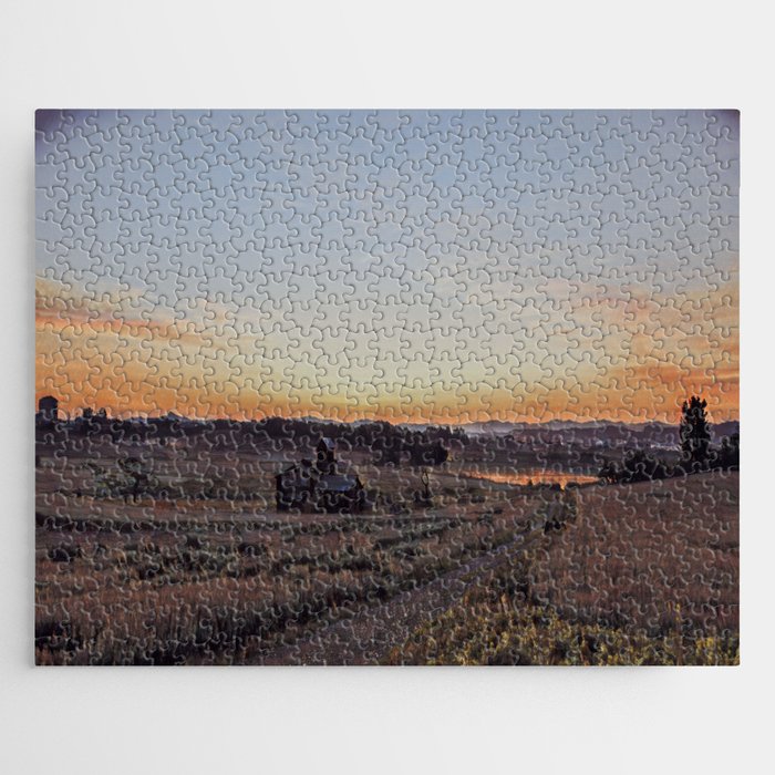 Countryside at sunset Jigsaw Puzzle