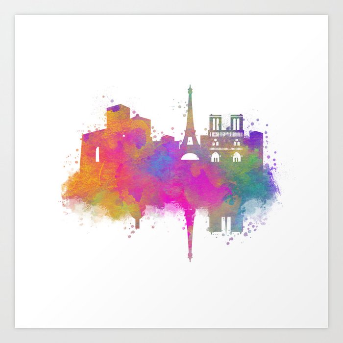 Paris Watercolor Art Print By Shayitwithlove Society6