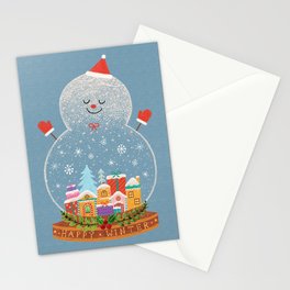 Snowball snowman Stationery Card