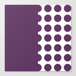 Elegant Dots Polka Dots Circles Spots Purple Violet White Canvas Print