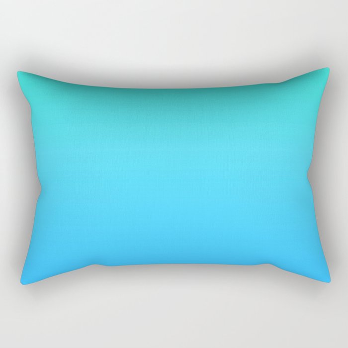 Digital Pale Blue Tropical Ocean Rectangular Pillow