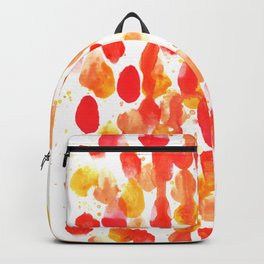 Valetine Abstract Watercolor Backpack | Yellow, Heart, Abstract, Calm, Red, Orange, Painting, Happy, Watercolor, Valentine 