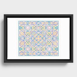 Colorful lines Framed Canvas