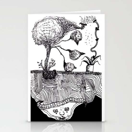 Bird Tree Stationery Cards