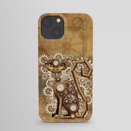 Steampunk Cat Vintage Style iPhone Case