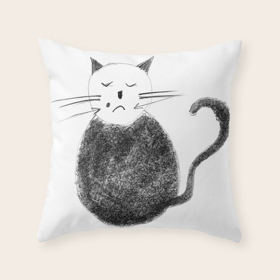 Purrr Throw Pillow