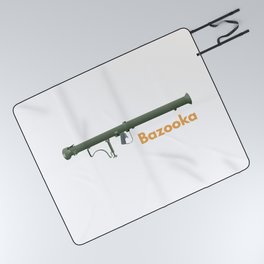 Bazooka Rocket Launcher Weapon Picnic Blanket