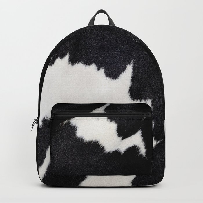 Black and white spotty cow faux fur Backpack