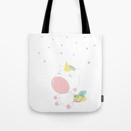 Unicorn and Stars Tote Bag