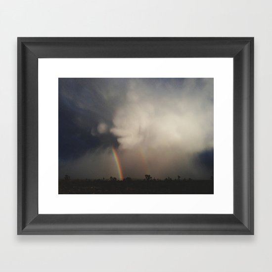Fist Cloud Rainbows Framed Art Print