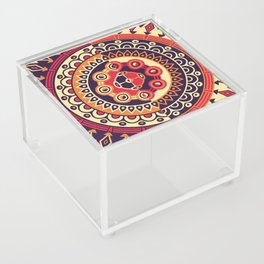 Ethnic African Geometric Circle Acrylic Box