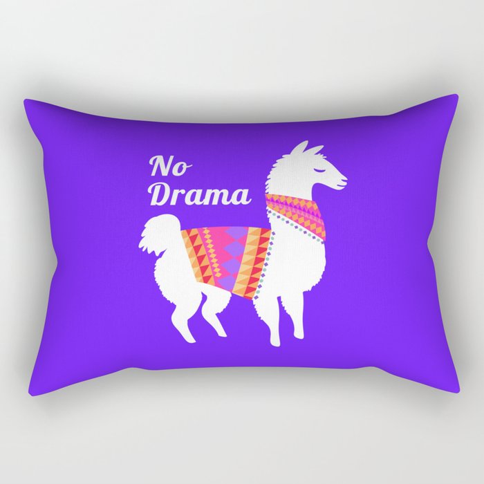 No Drama Llama Rectangular Pillow