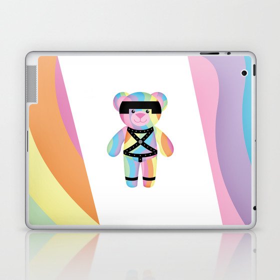 Classic Rainbow Bondage Bear Full Laptop & iPad Skin