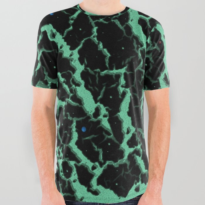 Cracked Space Lava - Mint All Over Graphic Tee