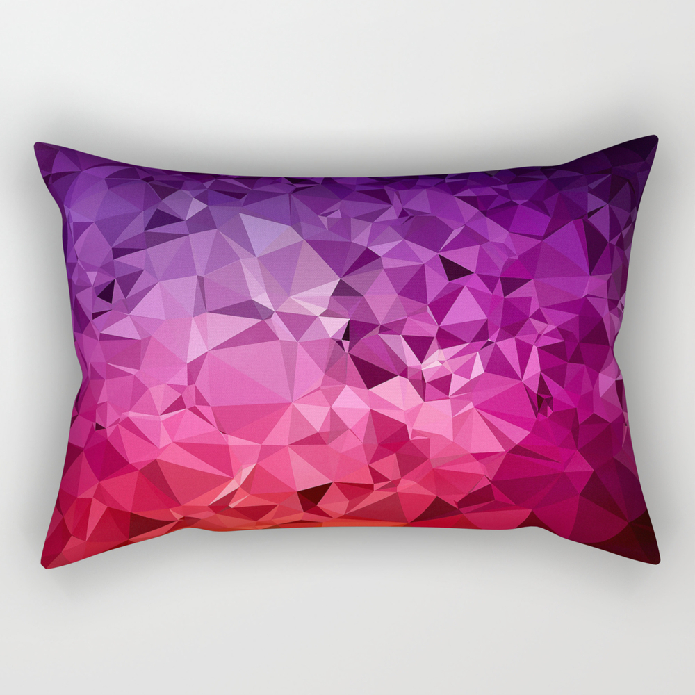 Ultra Violet Diamond Rainbow Rectangular Pillow by dominiquevari
