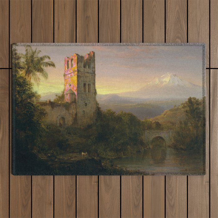 Frederic Church "Chimborazo Volcano" Outdoor Rug